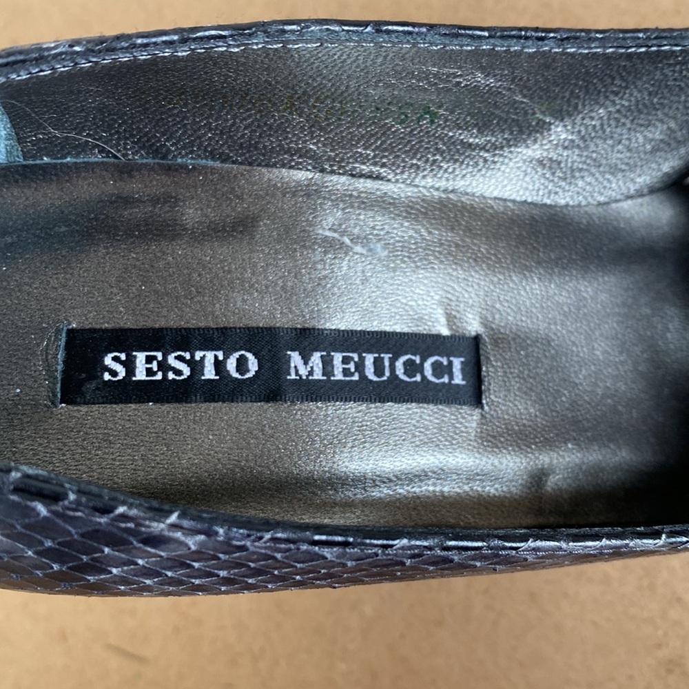 Sesto Meucci Made in Spain Gray Heels. Size 7 - Picture 9 of 9